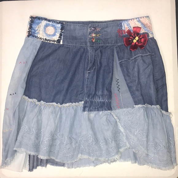 desigual denim skirt